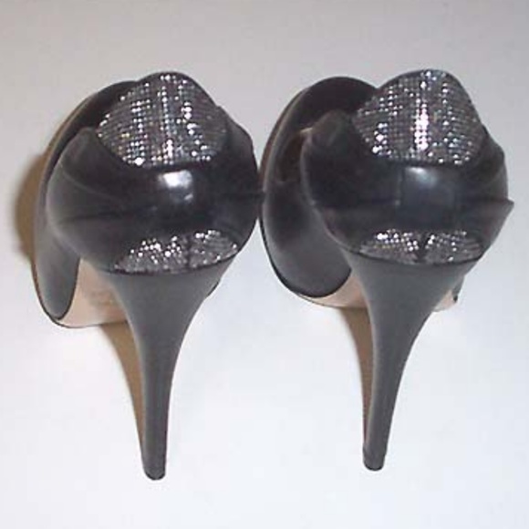 VALENTINO black lthr stud crystals detail pumps 36 - Picture 5 of 8